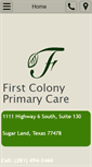 Mobile Screenshot of firstcolonyprimarycare.com